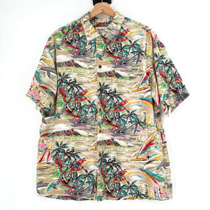 Vintage Iolani Men Button Up Hawaiian Camp Shirt (No Size) XL Sailing Resort USA
